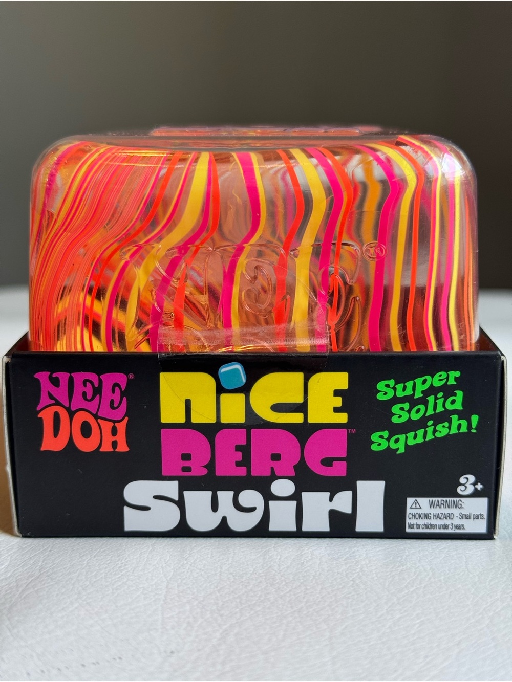 NeeDoh Nice Berg Swirl ORANGE Squishy Squeeze Fidget Toy New SHIPS TODAY!